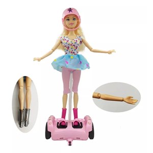 عروسک باربی اسکوتر سوار کنترلی 30 سانتی_اسباب بازی عروسک دخترانه