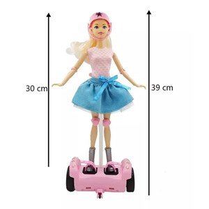 عروسک باربی اسکوتر سوار کنترلی 30 سانتی_اسباب بازی عروسک دخترانه