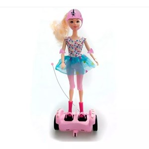 عروسک باربی اسکوتر سوار کنترلی 30 سانتی_اسباب بازی عروسک دخترانه