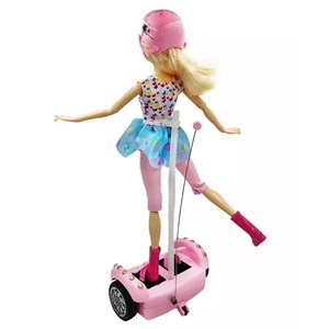 عروسک باربی اسکوتر سوار کنترلی 30 سانتی_اسباب بازی عروسک دخترانه