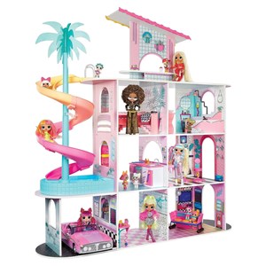 خانه 360 درجه چوبی عروسک های LOL OMG با 85 سوپرایز_اسباب بازی لوازم خانگی