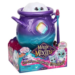 مجیک میکسیز دیگ جادویی با عروسک رباتیک سورپرایزی بنفش مدل Moose - Magic Mixies - Magic Cauldron Purple_عروسک رباتیک