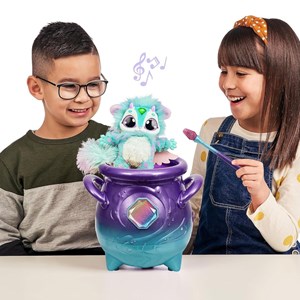 مجیک میکسیز دیگ جادویی با عروسک رباتیک سورپرایزی بنفش مدل Moose - Magic Mixies - Magic Cauldron Purple_عروسک رباتیک