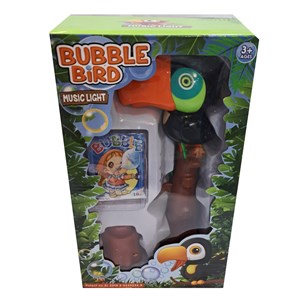 اسباب بازی حباب ساز موزیکال مدل طوطی مشکی bubble bird music light toy_اسباب بازی تفنگ