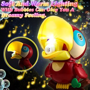 اسباب بازی حباب ساز موزیکال مدل طوطی مشکی bubble bird music light toy_اسباب بازی تفنگ
