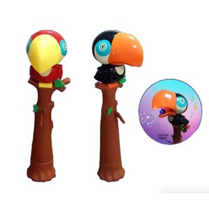 اسباب بازی حباب ساز موزیکال مدل طوطی مشکی bubble bird music light toy_اسباب بازی تفنگ