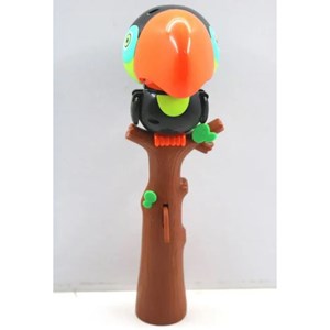 اسباب بازی حباب ساز موزیکال مدل طوطی مشکی bubble bird music light toy_اسباب بازی تفنگ