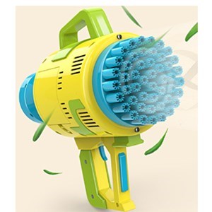 اسباب بازی تفنگ حباب ساز شارژی با 49 سوراخ به همراه محلول حباب‌دار مدل Rocket Bubble Gun_اسباب بازی تفنگ
