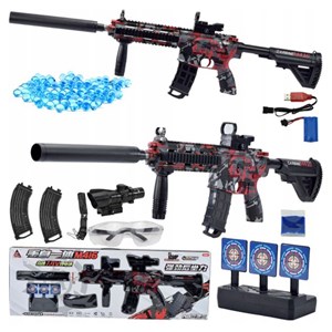 تفنگ اسباب بازی شارژی تیر ژله ای قرمز مدل CARBINE M416_اسباب بازی تفنگ