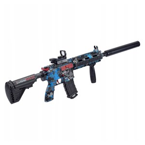 تفنگ اسباب بازی شارژی تیر ژله ای آبی مدل CARBINE M416_اسباب بازی تفنگ