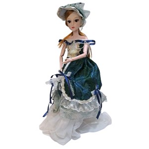 عروسک دخترانه پرنسس تمام مفصلی با لباس آبی_اسباب بازی عروسک دخترانه