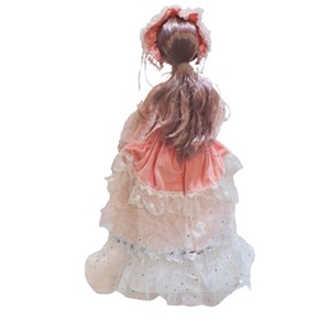 عروسک دخترانه پرنسس تمام مفصلی با لباس صورتی_اسباب بازی عروسک دخترانه