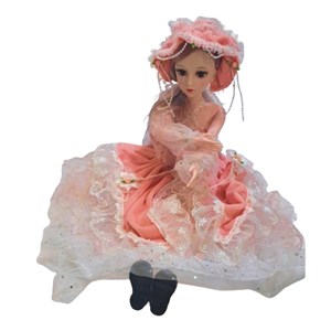 عروسک دخترانه پرنسس تمام مفصلی با لباس صورتی_اسباب بازی عروسک دخترانه