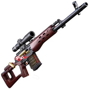 تفنگ اسباب بازی تک تیر انداز تیر فومی مدل SVD DO49AB_اسباب بازی تفنگ