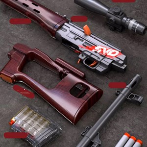 تفنگ اسباب بازی تک تیر انداز تیر فومی مدل SVD DO49AB_اسباب بازی تفنگ