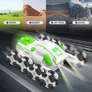 ربات اسباب بازی سگ کنترلی هشت چرخ دودزا سبز Stunt Dog Robot 8wd_اسباب بازی ربات