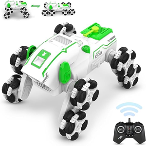ربات اسباب بازی سگ کنترلی هشت چرخ دودزا سبز Stunt Dog Robot 8wd_اسباب بازی ربات