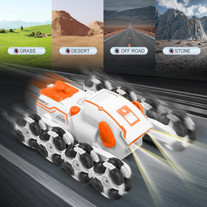 ربات اسباب بازی سگ کنترلی هشت چرخ دودزا نارنجی Stunt Dog Robot 8wd_اسباب بازی ربات