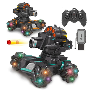 ماشین کنترلی شارژی تانک مولتی دریفت تیر اسفنجی دو ریموت دار Stunt Car Remote Control_اسباب بازی ماشین کنترلی