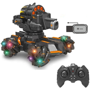 ماشین کنترلی شارژی تانک مولتی دریفت تیر اسفنجی دو ریموت دار Stunt Car Remote Control_اسباب بازی ماشین کنترلی