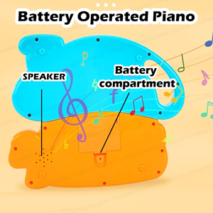 اسباب بازی ارگ آموزشی موزیکال طرح قارچ با آموزش صدای حیوانات Mushroom Piano Toy_اسباب بازی نوزادی