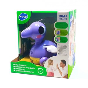 دایناسور موزیکال هولی تویز بنفش مدل Hola Toys 6110_اسباب بازی نوزادی