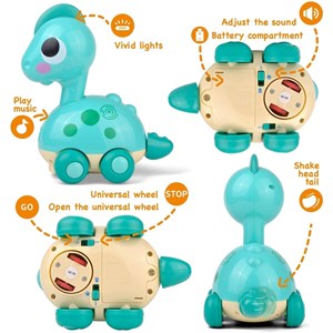 دایناسور موزیکال هولی تویز آبی مدل Hola Toys 6110_اسباب بازی نوزادی