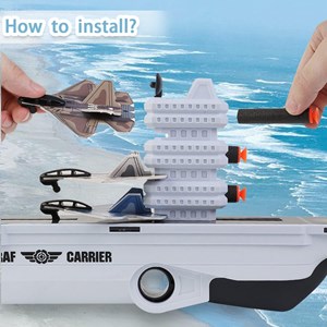 تفنگ اسباب بازی هواپیما پرتابی 2 کاره طرح ناو جنگی مدل 030_اسباب بازی تفنگ