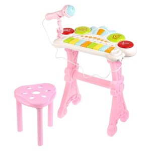 اسباب بازی پیانو الکترونیکی با صندلی و میکروفون Kanisi Musical Piano_اسباب بازی موسیقی