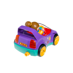 اسباب بازی ماشین کوچک بنفش با آدمک دختر تولو مدل 89615 First Friends Car_اسباب بازی نوزادی
