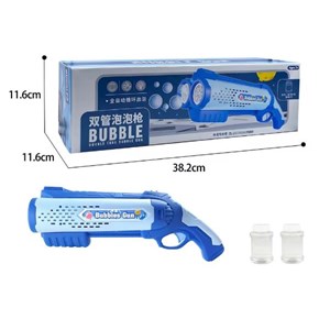 تفنگ اسباب بازی حباب ساز دولول مخزن دار آبی Electric Bubble Maker Toy with LED Lights_اسباب بازی تفنگ