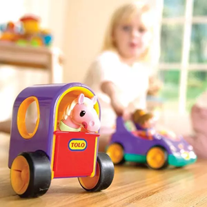 اسباب بازی ماشین یدک کش دختر تولو مدل 89911 Tolo Pony Trailer- Pastel Colours _اسباب بازی نوزادی