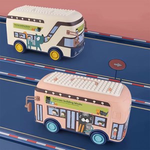 لگو دوپلو اسمونو 136 قطعه مدل اتوبوس حیوانات smoneo رنگ کرم_اسباب بازی لگو