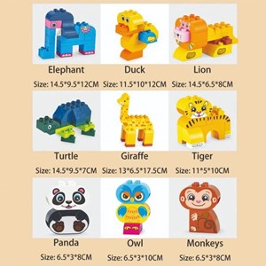 لگو دوپلو اسمونو 136 قطعه مدل اتوبوس حیوانات smoneo رنگ کرم_اسباب بازی لگو