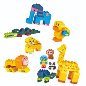 لگو دوپلو اسمونو 136 قطعه مدل اتوبوس حیوانات smoneo رنگ صورتی_اسباب بازی لگو