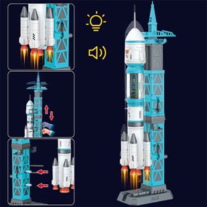 اسباب بازی سکوی پرتاب موشک فضاپیما همراه با فیگور فضانورد SPACE MISSON_اسباب بازی اکشن فیگور