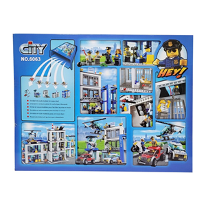لگو سیتی ایستگاه پلیس شهر 854 قطعه مدل 6063 Police Station City_اسباب بازی لگو