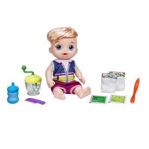 عروسک پسر بچه بیبی الایو Baby Alive Sweet Spoonfuls Blonde baby doll boy Hasbro_عروسک دخترانه