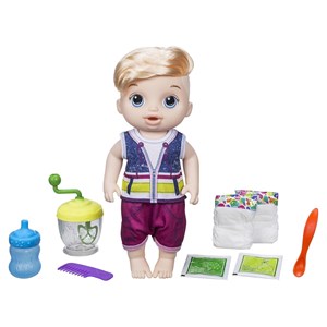 عروسک پسر بچه بیبی الایو Baby Alive Sweet Spoonfuls Blonde baby doll boy Hasbro_عروسک دخترانه