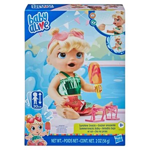 عروسک دختر بچه بیبی الایو ارتفاع 30 سانتي مدل Baby Alive Sunshine Snacks Doll Hasbro_عروسک دخترانه