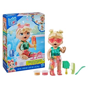 عروسک دختر بچه بیبی الایو ارتفاع 30 سانتي مدل Baby Alive Sunshine Snacks Doll Hasbro_عروسک دخترانه