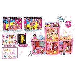 خانه عروسکی ال او ال سورپرایزی 102 قطعه مدل LOL surprise house BB020_اسباب بازی لوازم خانگی