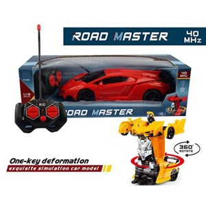 ماشین کنترلی لامبورگینی تبدیل شونده به ربات مدل ترانسفورمر زرد Remote Control Transformer Road Master_اسباب بازی ماشین کنترلی