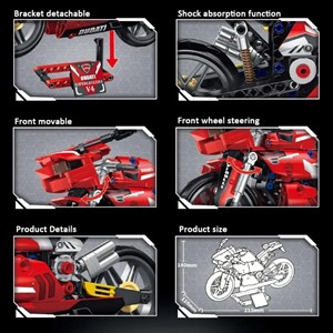 لگو تکنیک موتور سیکلت داکار 355 قطعه مدل BLOCK 88077_اسباب بازی لگو