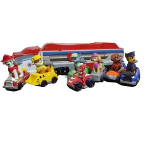 ست اسباب بازی کامیون سگ های نگهبان به همراه 7 فیگور_اسباب بازی ماشین