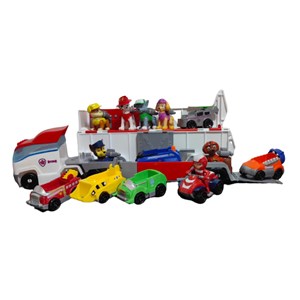 ست اسباب بازی کامیون سگ های نگهبان به همراه 7 فیگور_اسباب بازی ماشین