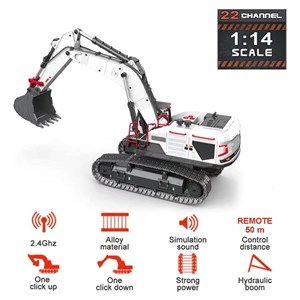 بیل مکانیکی کنترلی بزرگ هوینا مقیاس 1:14 مدل HUINA 1594_اسباب بازی ماشین کنترلی