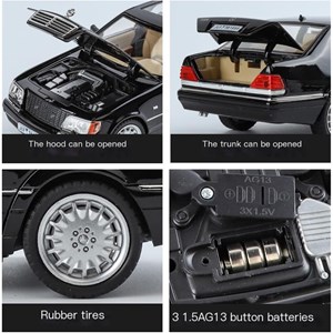 اسباب بازی ماشین فلزی مرسدس بنز مقیاس 1:24 مدل Mercedes benz w140_اسباب بازی ماشین