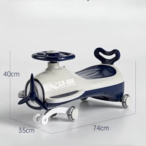 سه چرخه پلاسماکار چراغدار و موزیکال طرح هواپیما (لوپ کار)_اسباب بازی سه چرخه