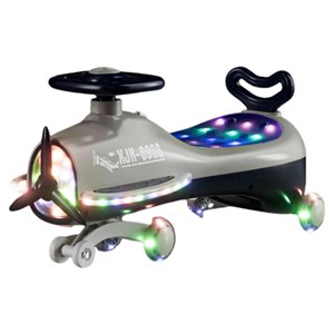 سه چرخه پلاسماکار چراغدار و موزیکال طرح هواپیما (لوپ کار)_اسباب بازی سه چرخه